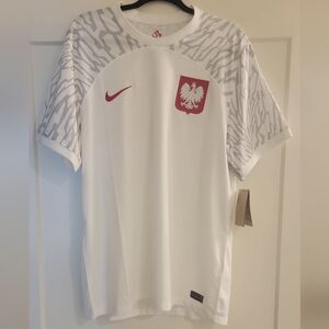 Nike Poland White and Gray Men's Shirt